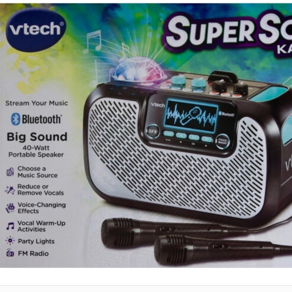 KARAOKE MACHINE VTECH SUPERSOUND SYSTEM PORTABLE DEVICE HOME ADULTS CHIL… - Picture 5 of 5